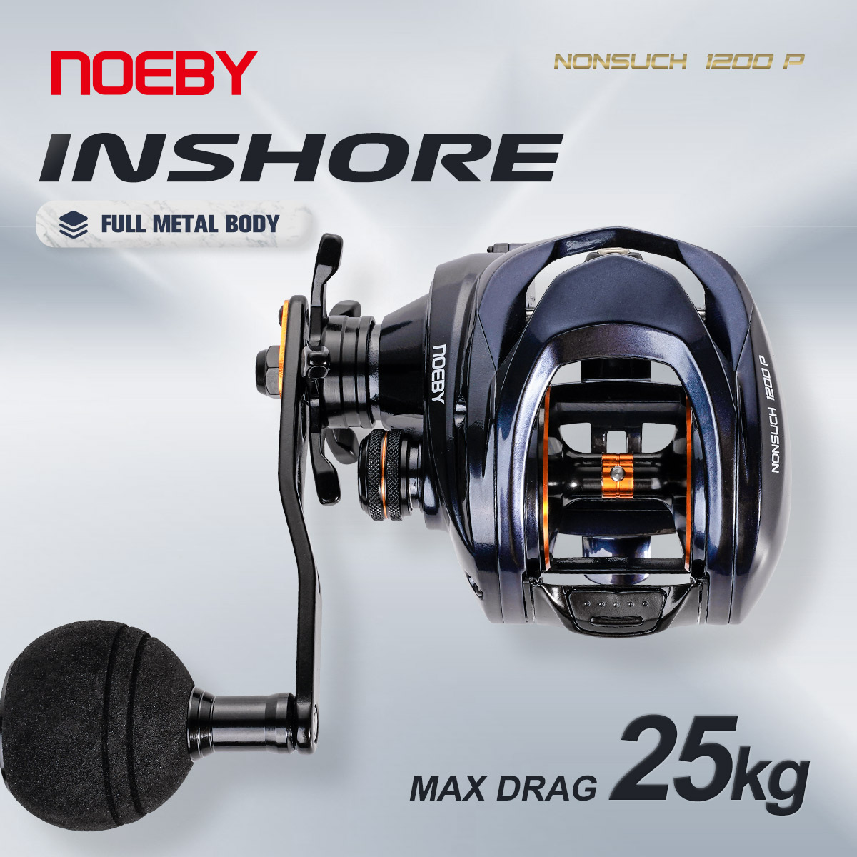 Spincast Reel - Noeby Inshore Baitcasting Fishing Reel 25kg