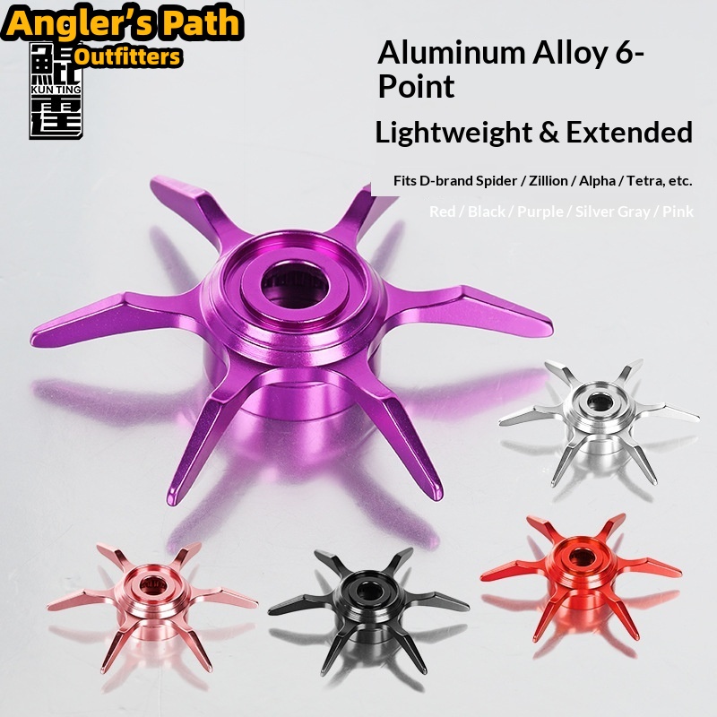 Reel Drag Knob - Six Star Drag Knob Enlarged Aluminum