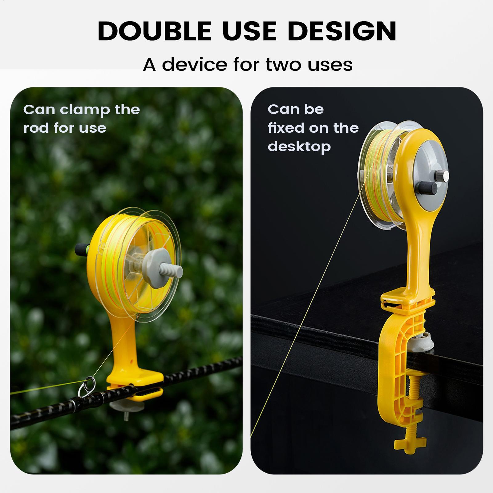 Ice Fishing Reel - Fishing Line Spooler with Clamp Anti-Twist