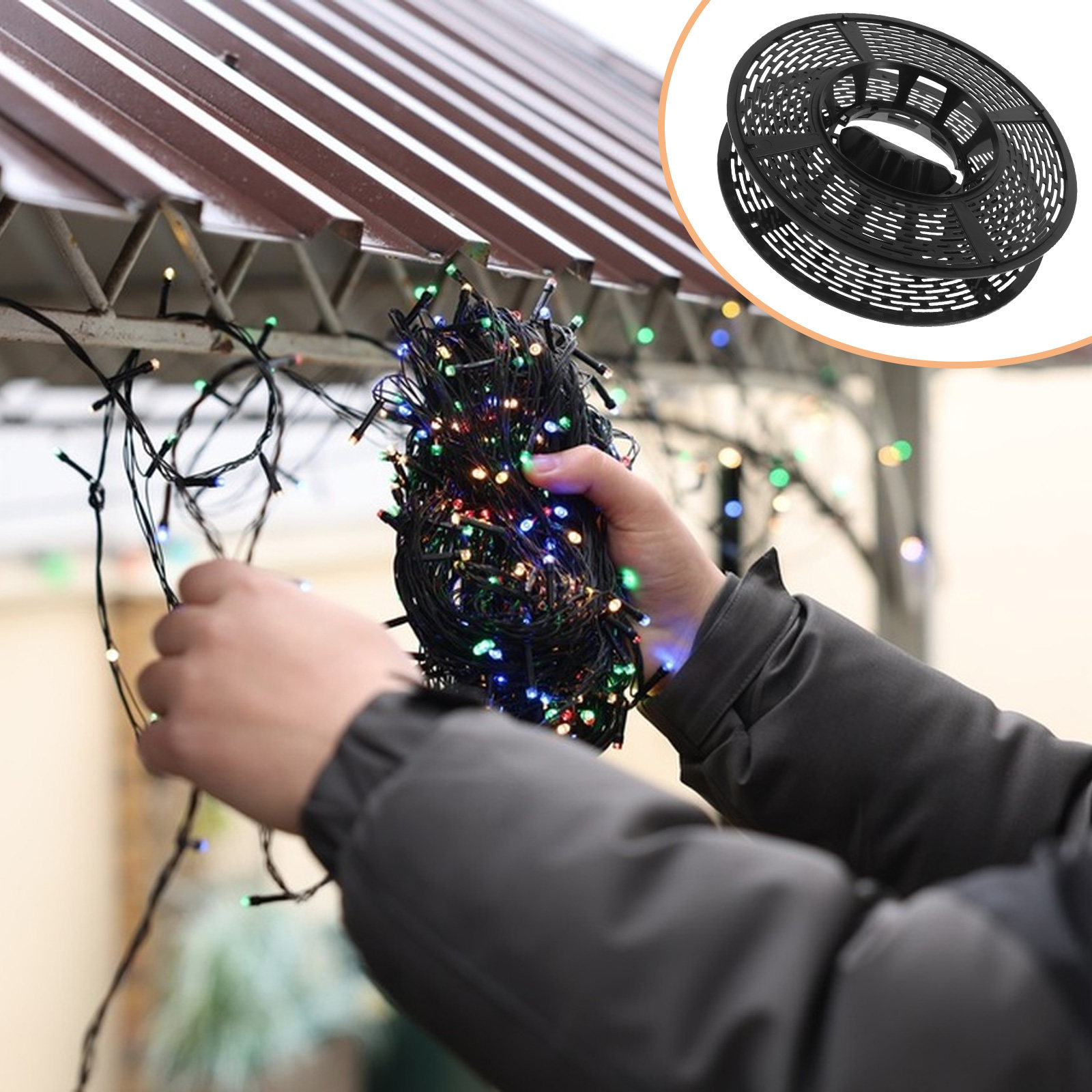 Reel Handle - Christmas Light Storage Cord Reel Organizer