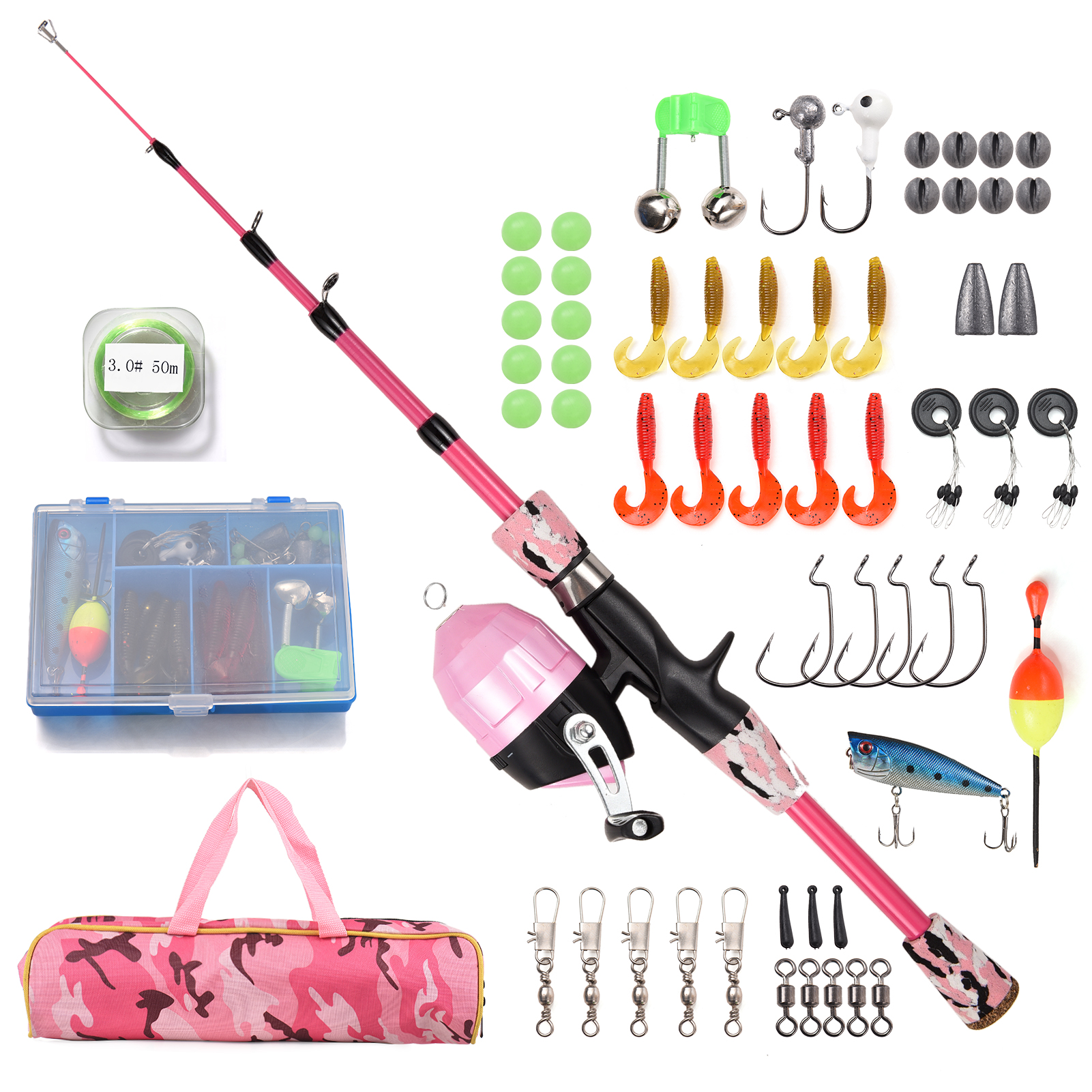 Spincast Reel - Kids Fishing Rod and Reel Combo