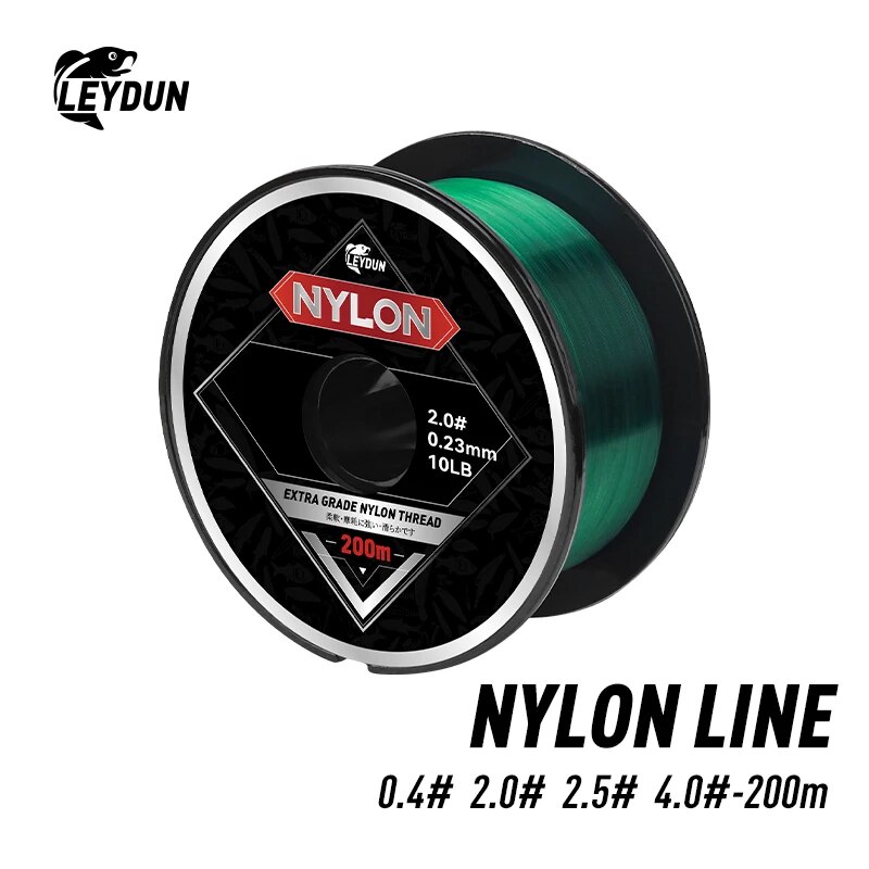Baitcasting Reel - Super Strong Nylon Fishing Line 200m