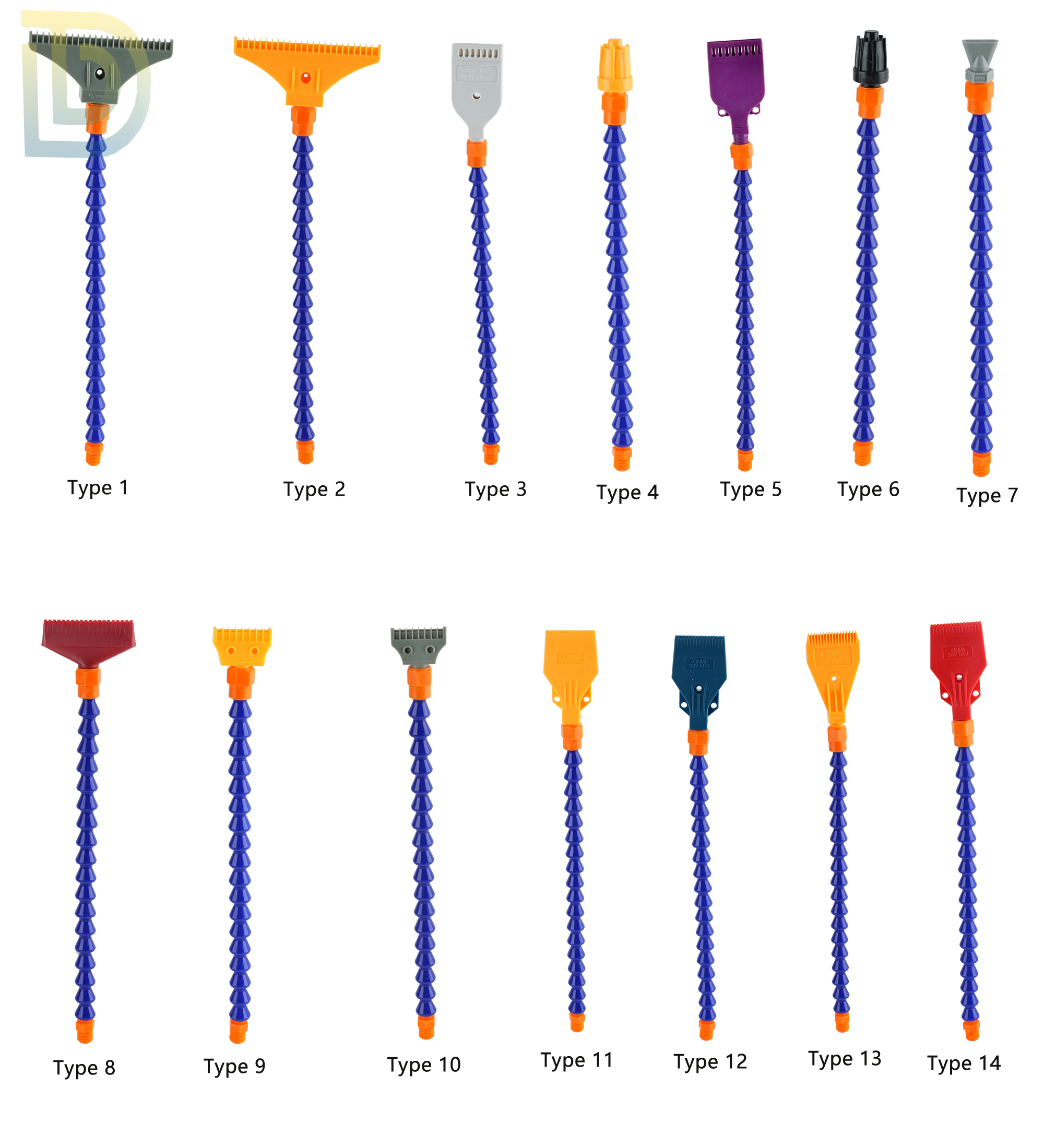 Reel Lubricant - 14 Types Flexible Coolant Hose Nozzle