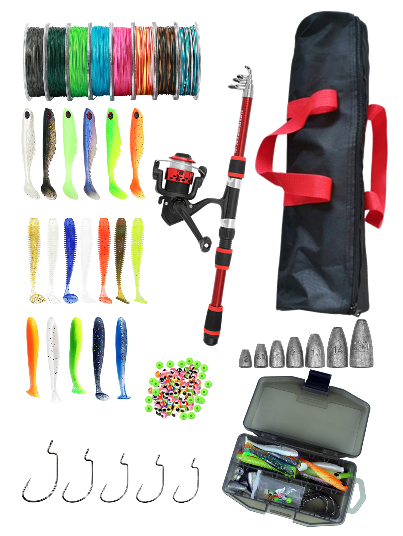 Reel Bag - Fishing Rod Reel Combos Collapsible Fishing