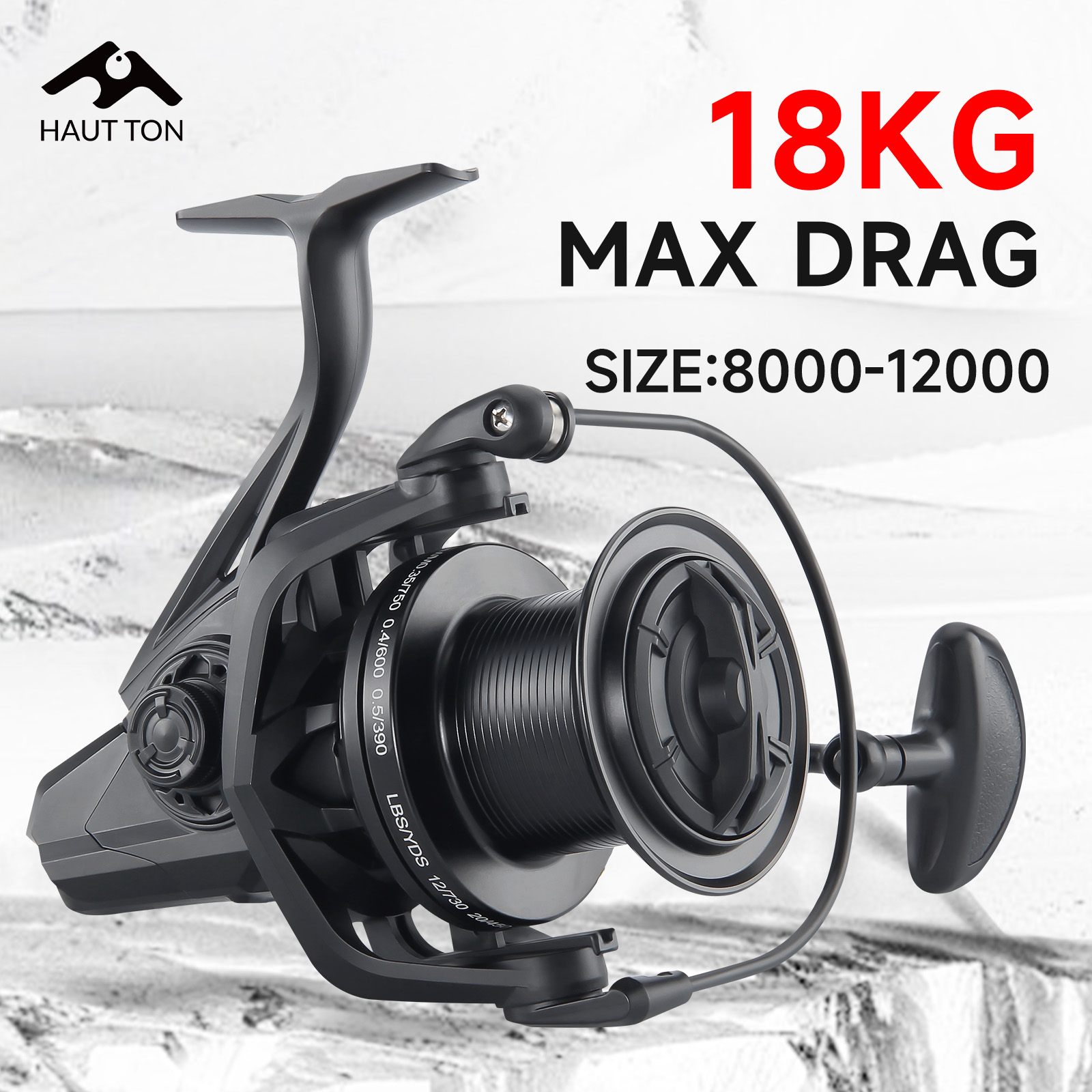 Surf Reel - HAUT TON BLACK 12000/14000 Surf-Fishing Spinning