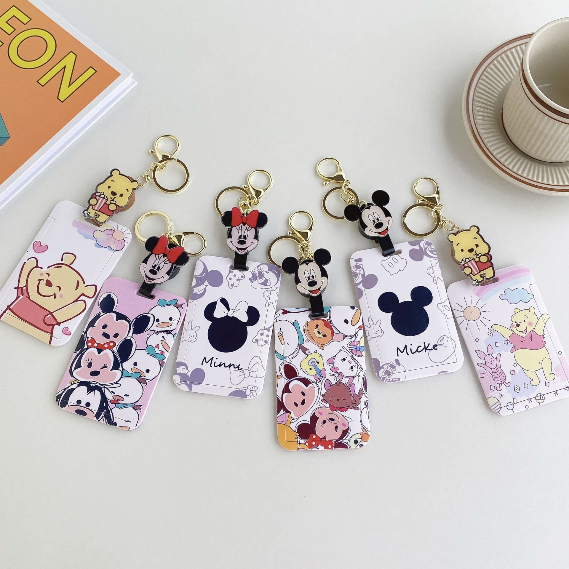 Reel Cover - Cartoon Mickey Mouse Keychain Card Holder