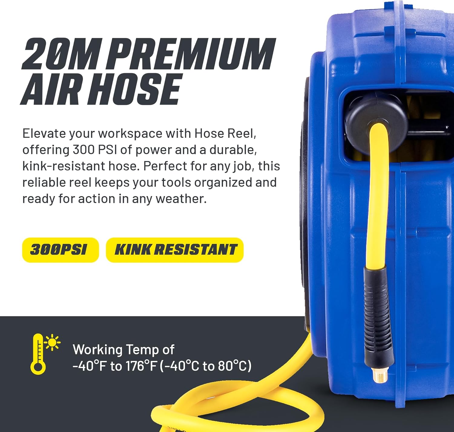 Retractable Air Hose Reel 3/8
