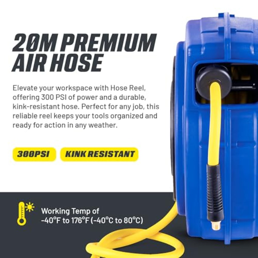 Retractable Air Hose Reel 3/8  – Reel Handle Bewertung und Preis