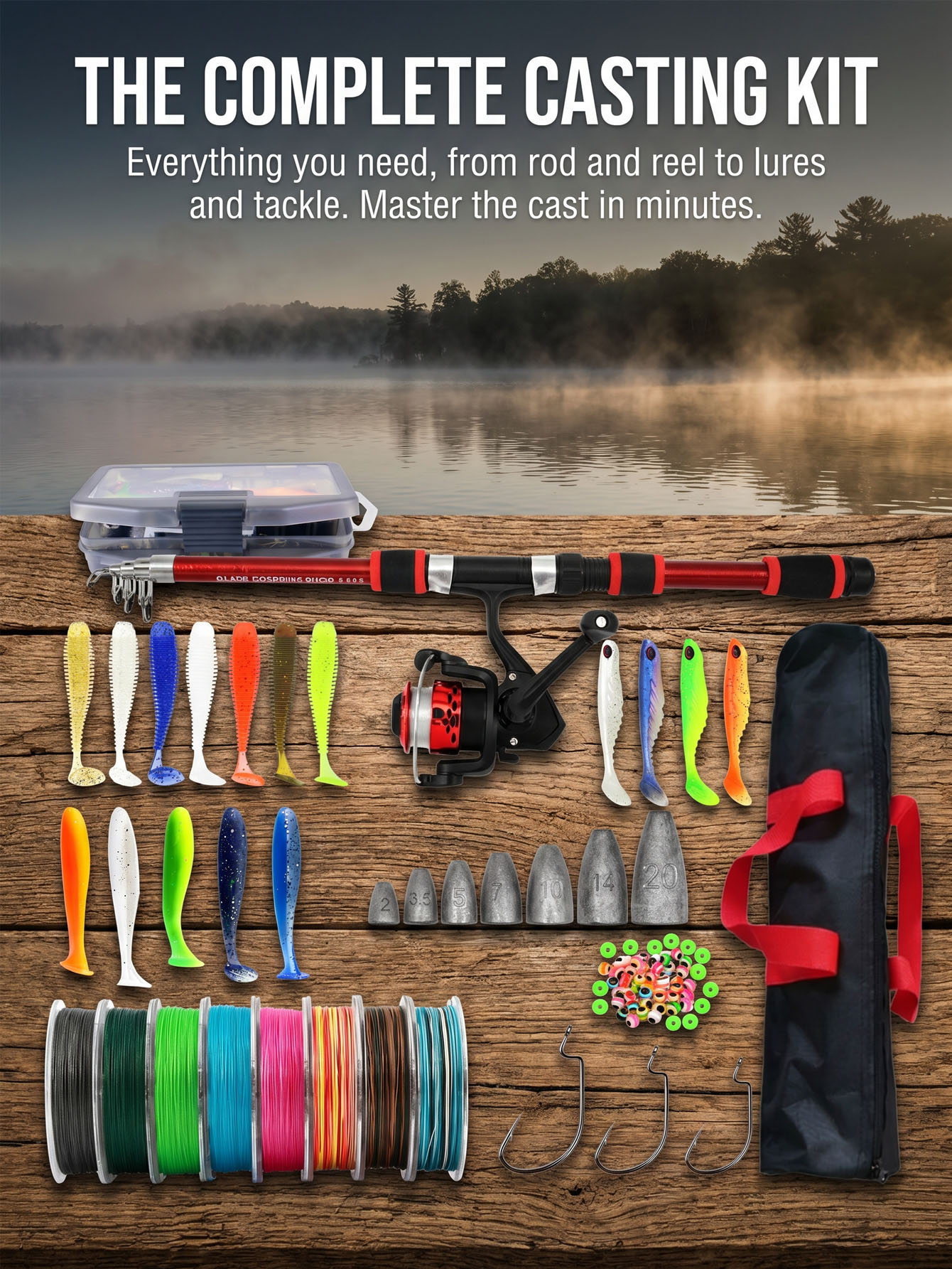 Fishing Rod Reel Combos Collap – Reel Bag Bewertung und Preis